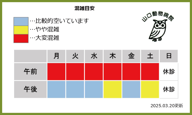山口動物病院 混雑MAP